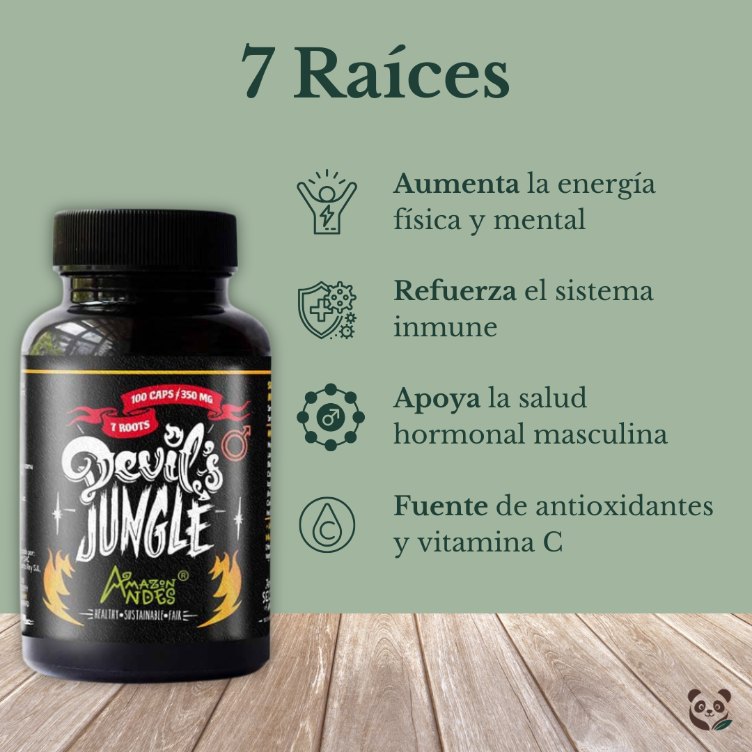 7 Raíces + Camu Camu | Poder Amazónico para hombres Amazon Andes