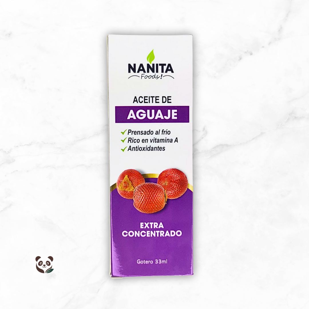 Aceite de Aguaje Comestible | Rico en vitamina A y hormonas naturales Nanita Foods