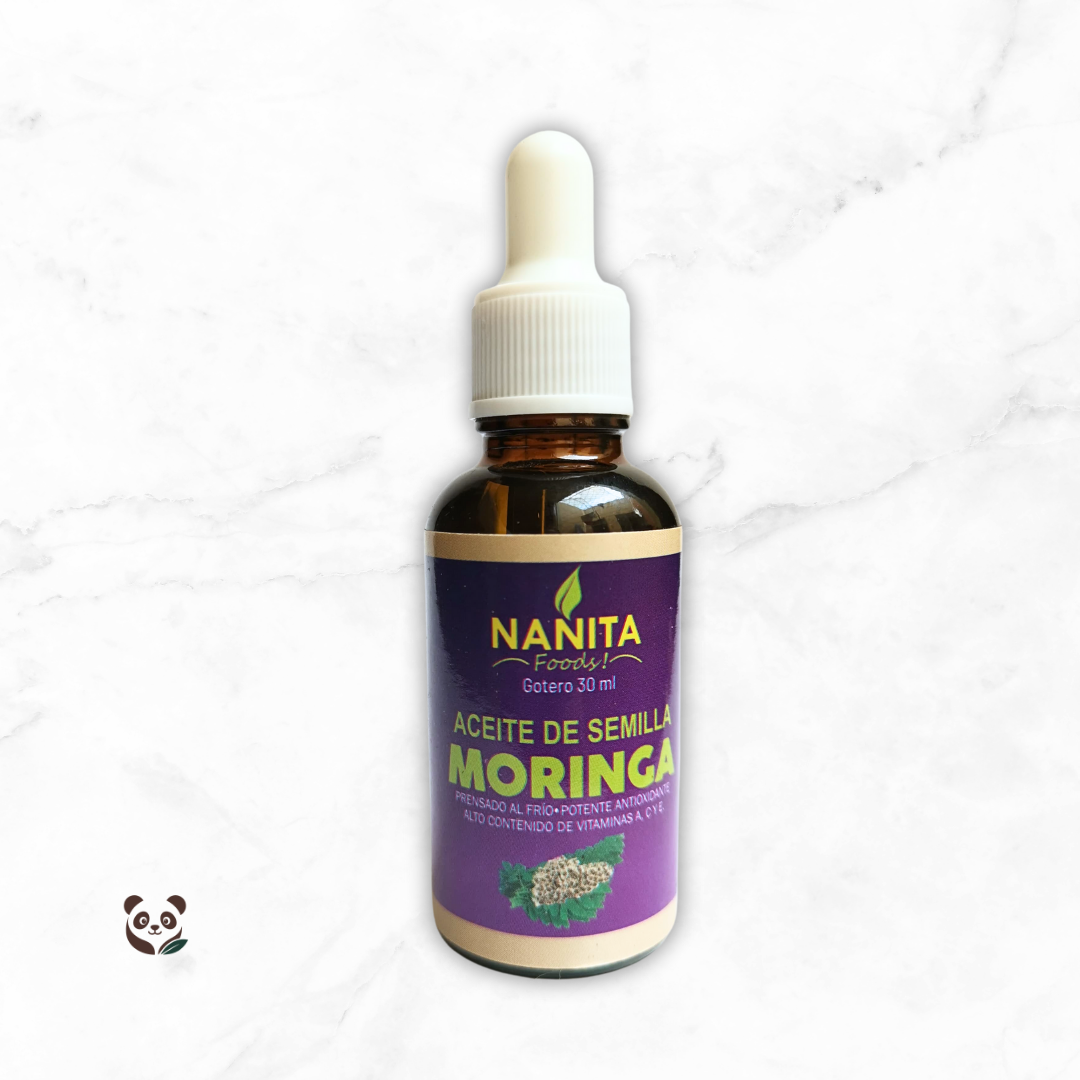 Aceite de Moringa | Antioxidante natural comestible y para la piel Nanita Foods