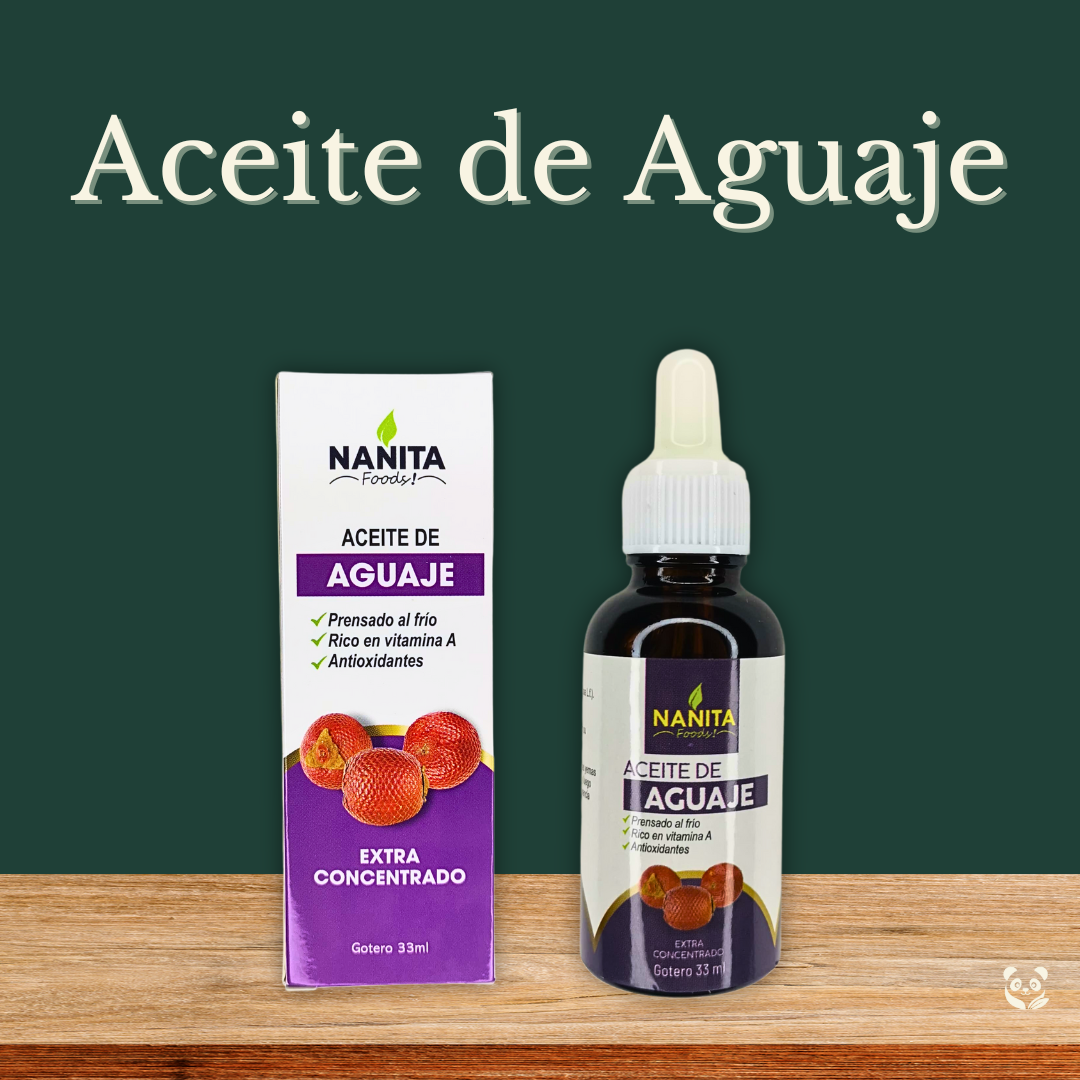 Aceite de Aguaje Comestible | Rico en vitamina A y hormonas naturales Nanita Foods