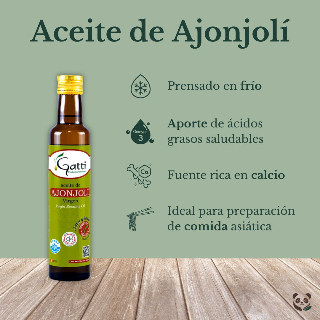 Aceite de Ajonjolí Virgen | Prensado en Frío y 100% Natural Gatti