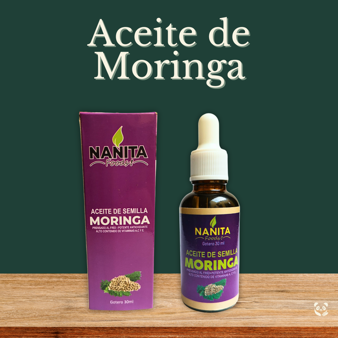 Aceite de Moringa | Antioxidante natural comestible y para la piel Nanita Foods