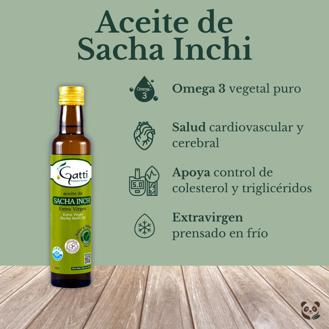 Aceite de Sacha Inchi Extravirgen | Omega 3 vegetal para tu corazón Gatti
