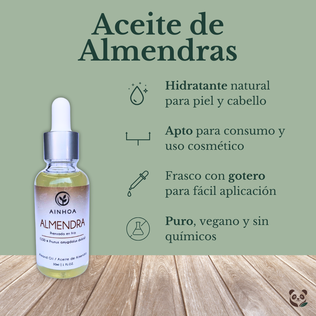Aceite de Almendras | Uso interno y externo | Piel y cabello suave e hidratado Ainhoa