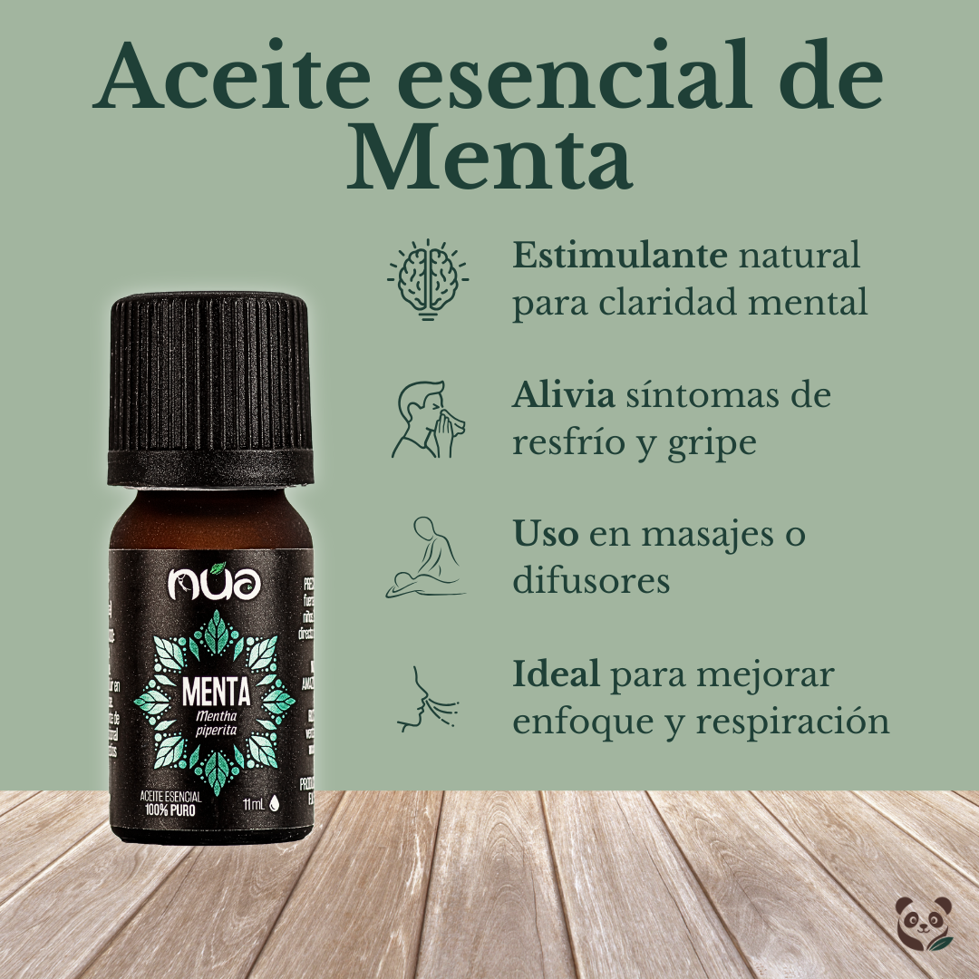 Aceite Esencial de Menta | Estimulante natural para mente y cuerpo Nua
