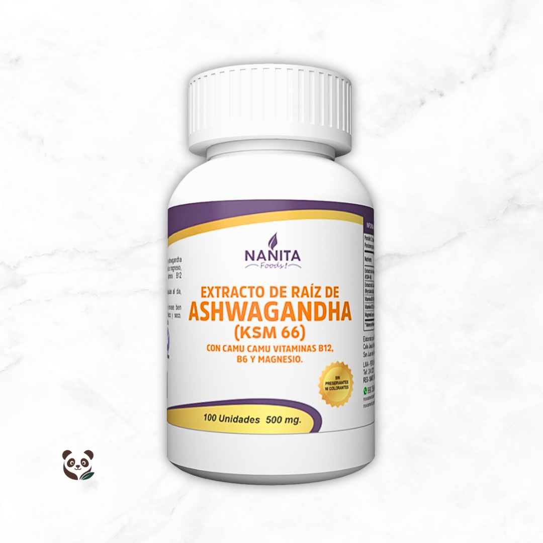 Ashwagandha KSM-66 en cápsulas | Enfoque y calma natural Nanita Foods