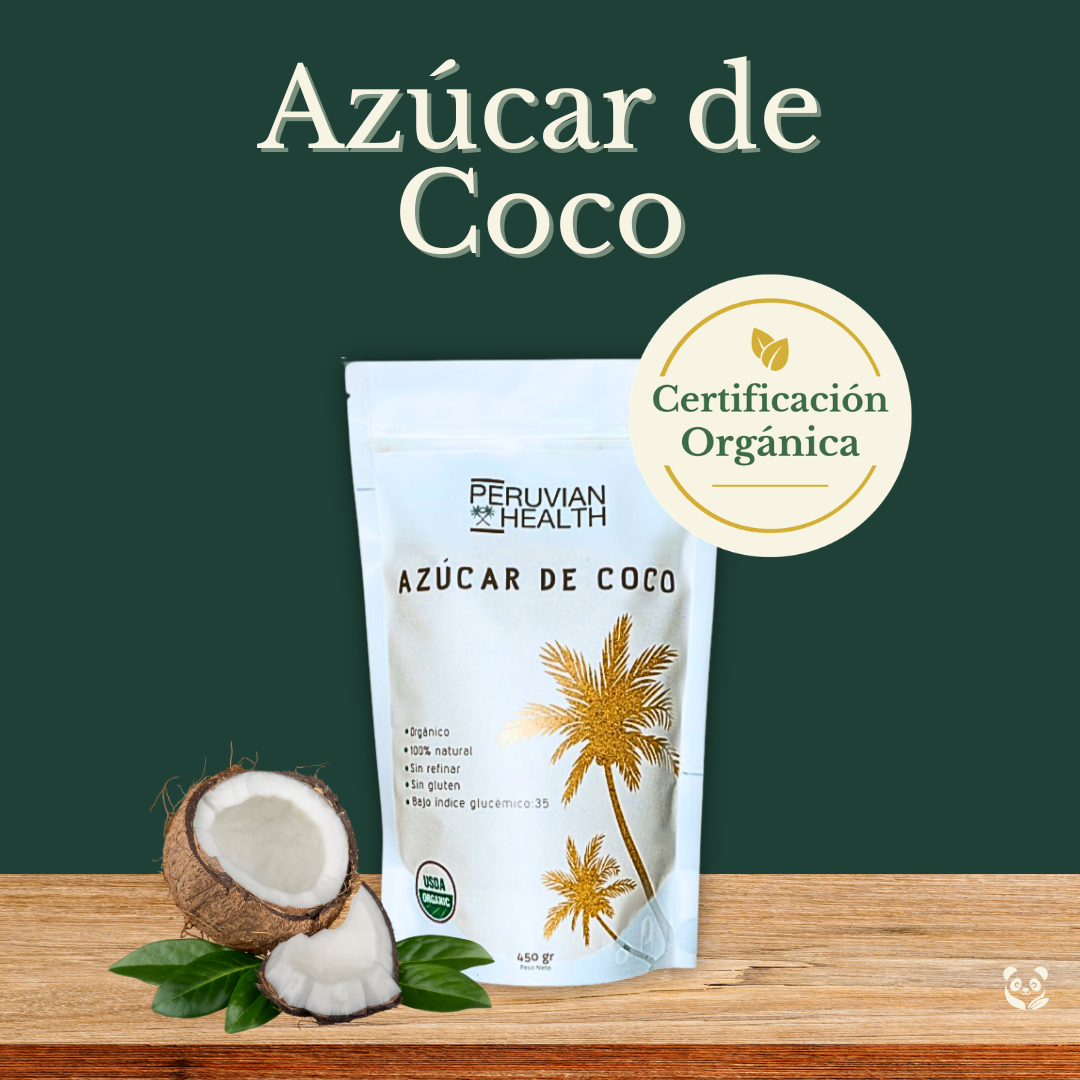 Azúcar de Coco orgánico | Endulzante natural de bajo índice glucémico Peruvian Health