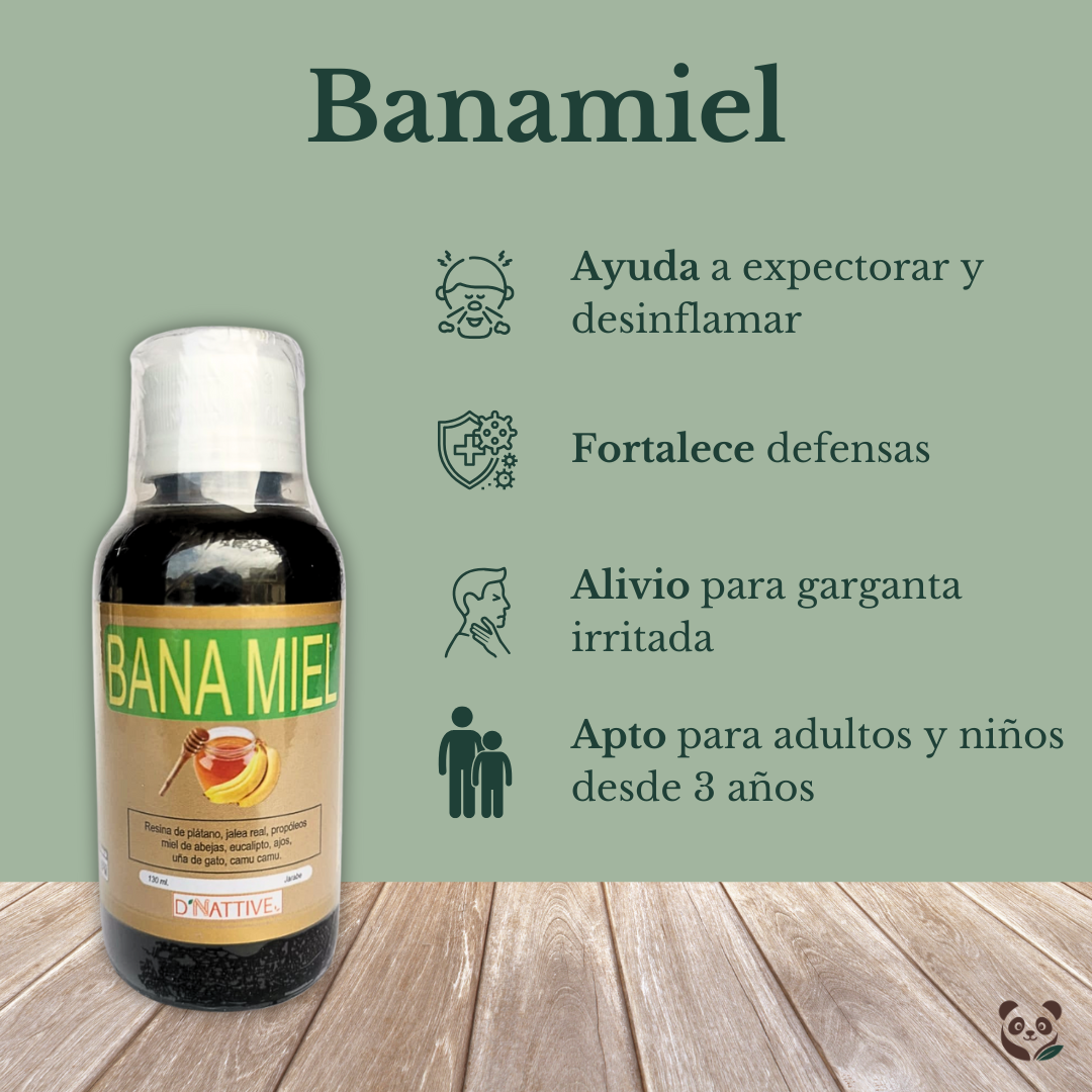 Banamiel | Jarabe natural para descongestionar y respirar mejor D' Nattive