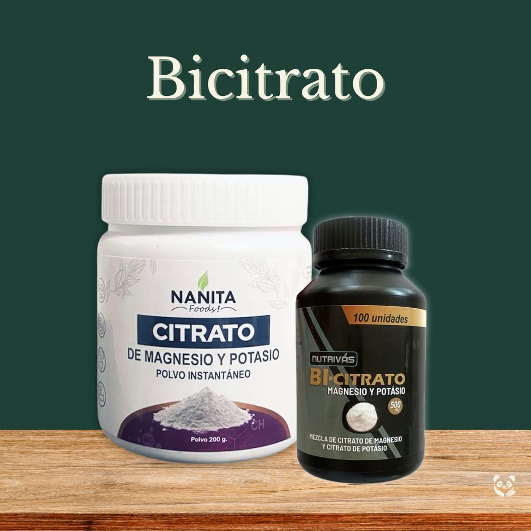 Bicitrato | Potasio y magnesio para relajación nerviosa y muscular Nutrivás, Nanita Foods