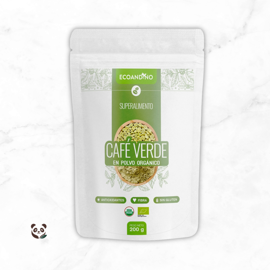 Café Verde Orgánico en Polvo | Apoya tu metabolismo de forma natural Ecoandino