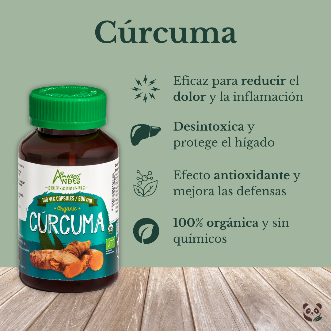 Cúrcuma Pura Orgánica | Antiinflamatorio y analgésico natural Amazon Andes