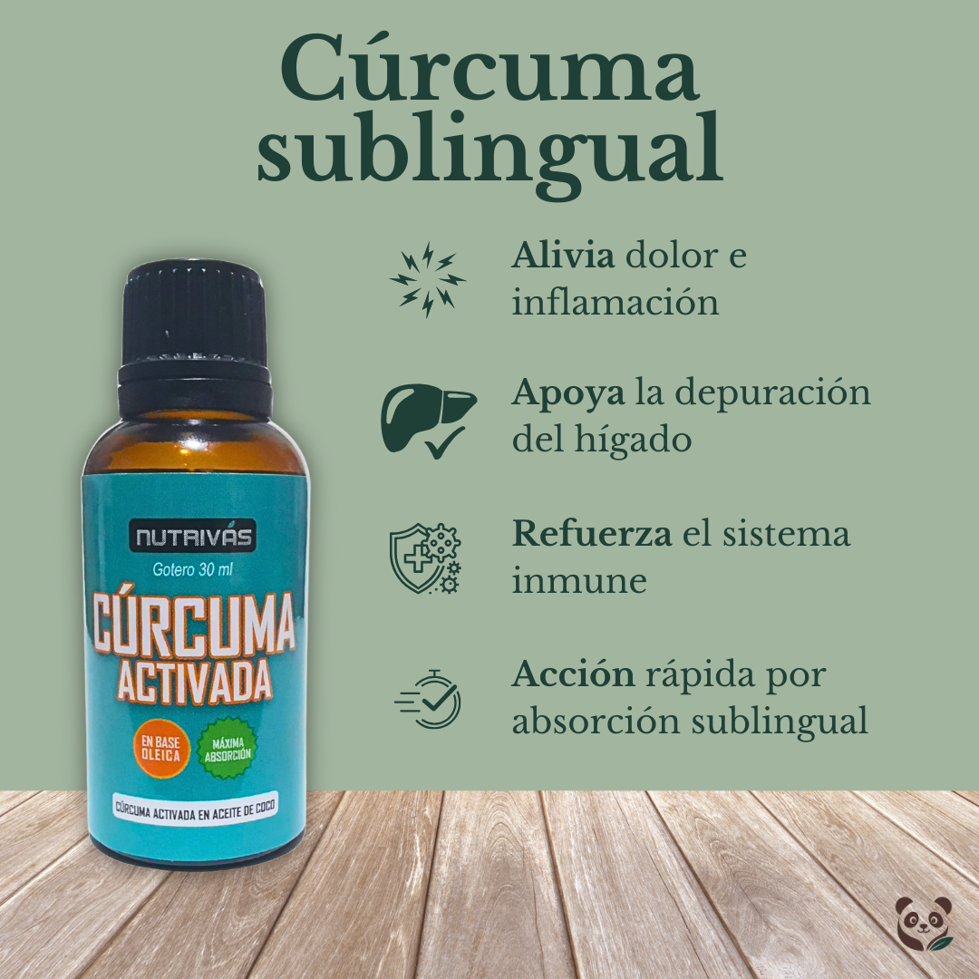 Cúrcuma Sublingual | Antiinflamatorio y analgésico de acción rápida Nutrivás