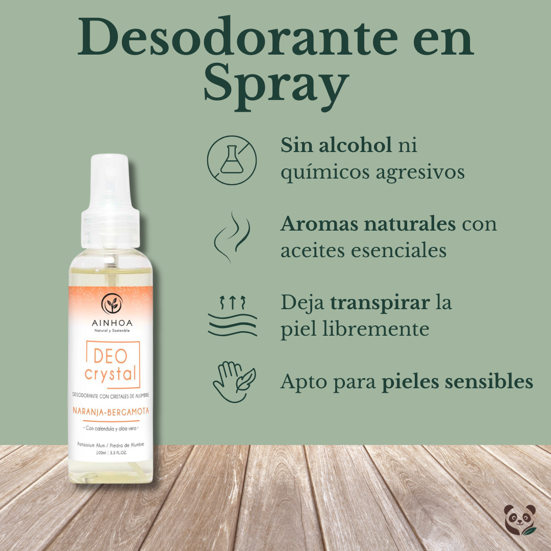 Desodorante Natural en Spray | Alumbre + Aceites Esenciales Ainhoa