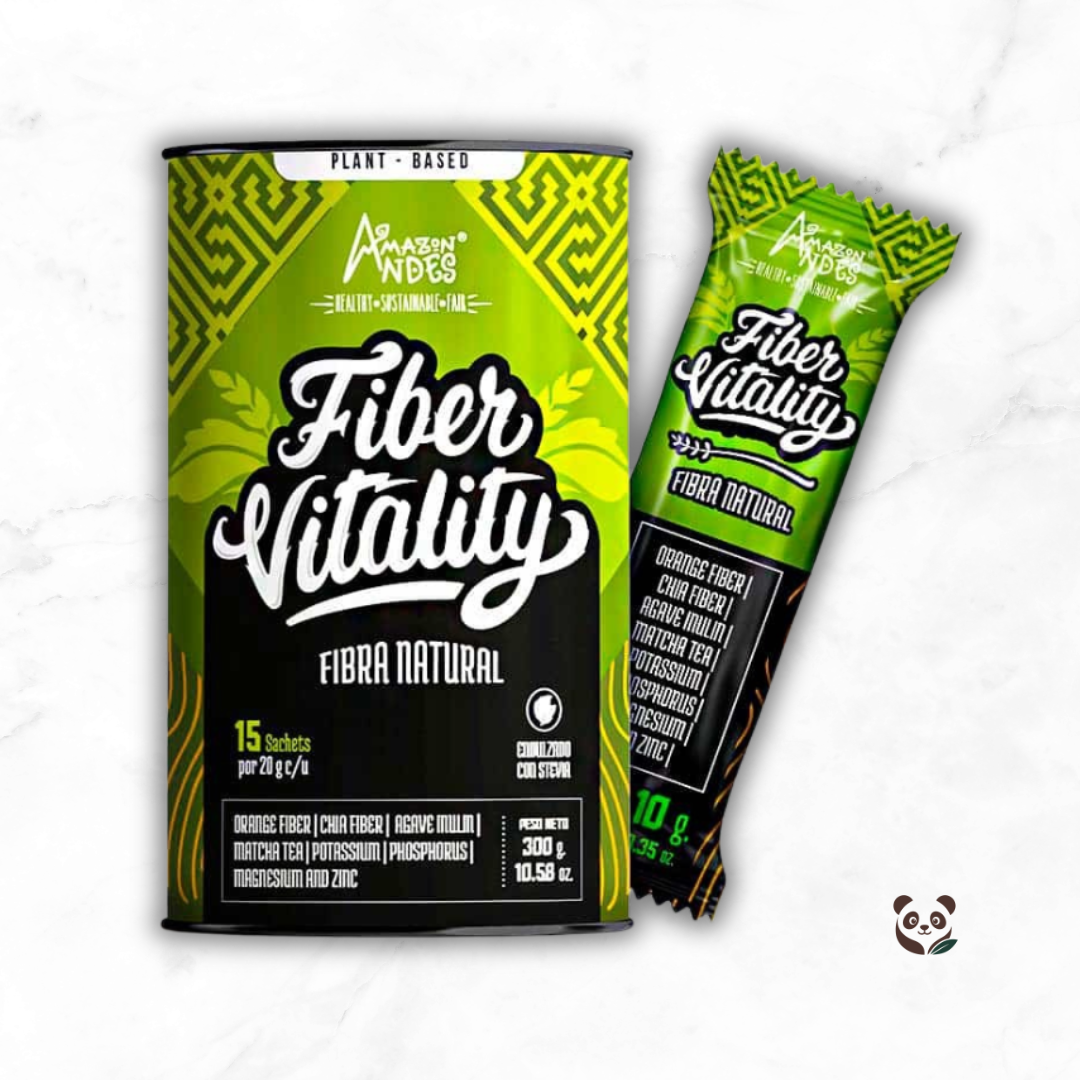 Fiber Vitality | Fibra vegetal con matcha y citrato de magnesio Amazon Andes