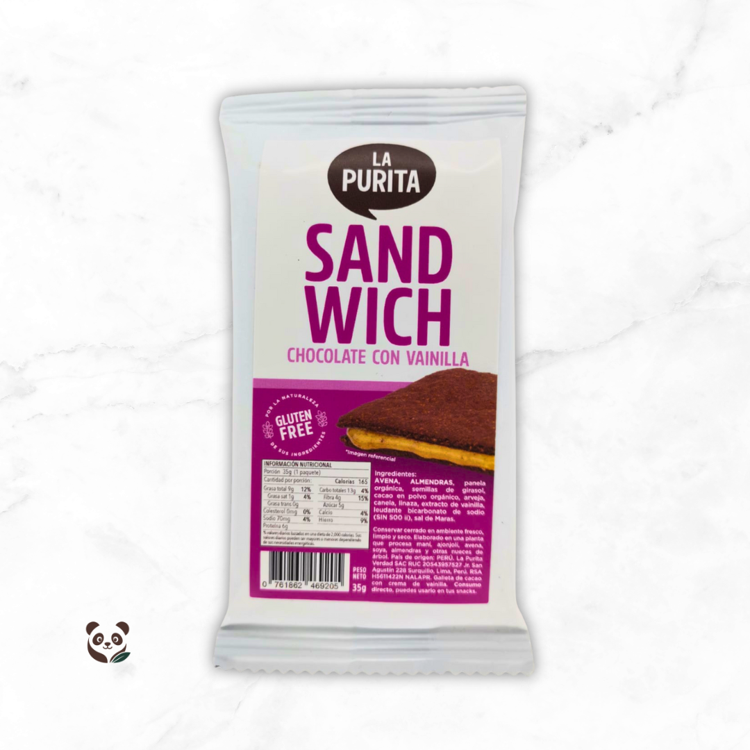 Sándwich de Galleta de Avena | Rellenos naturales y sin gluten La Purita
