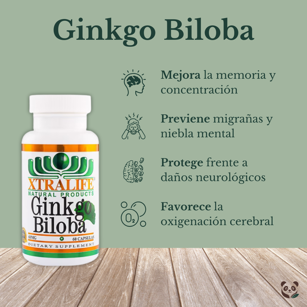 Ginkgo Biloba | Memoria, Circulación y Enfoque Mental Xtralife