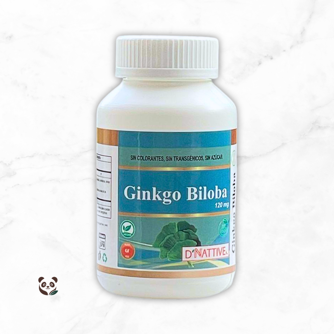 Ginkgo Biloba + Arándanos + Espinaca | Apoyo cerebral y neuroprotección natural D' Nattive