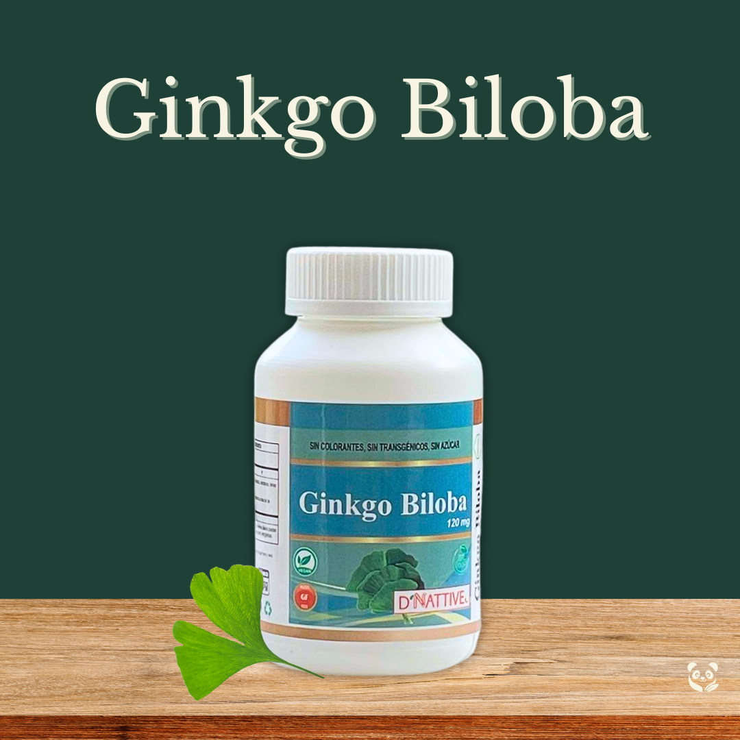 Ginkgo Biloba + Arándanos + Espinaca | Apoyo cerebral y neuroprotección natural D' Nattive