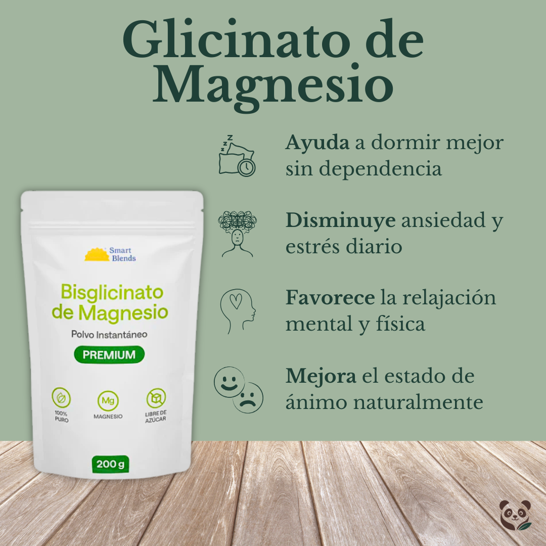 Glicinato de Magnesio puro | Descanso profundo y alivio del estrés Smartblends