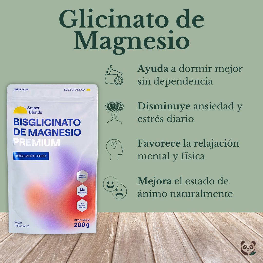 Glicinato de Magnesio puro Premium | Descanso profundo y alivio del estrés Smartblends