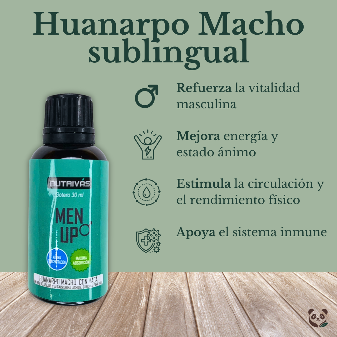 Men Up | Huanarpo Macho sublingual para Vitalidad masculina Nutrivás