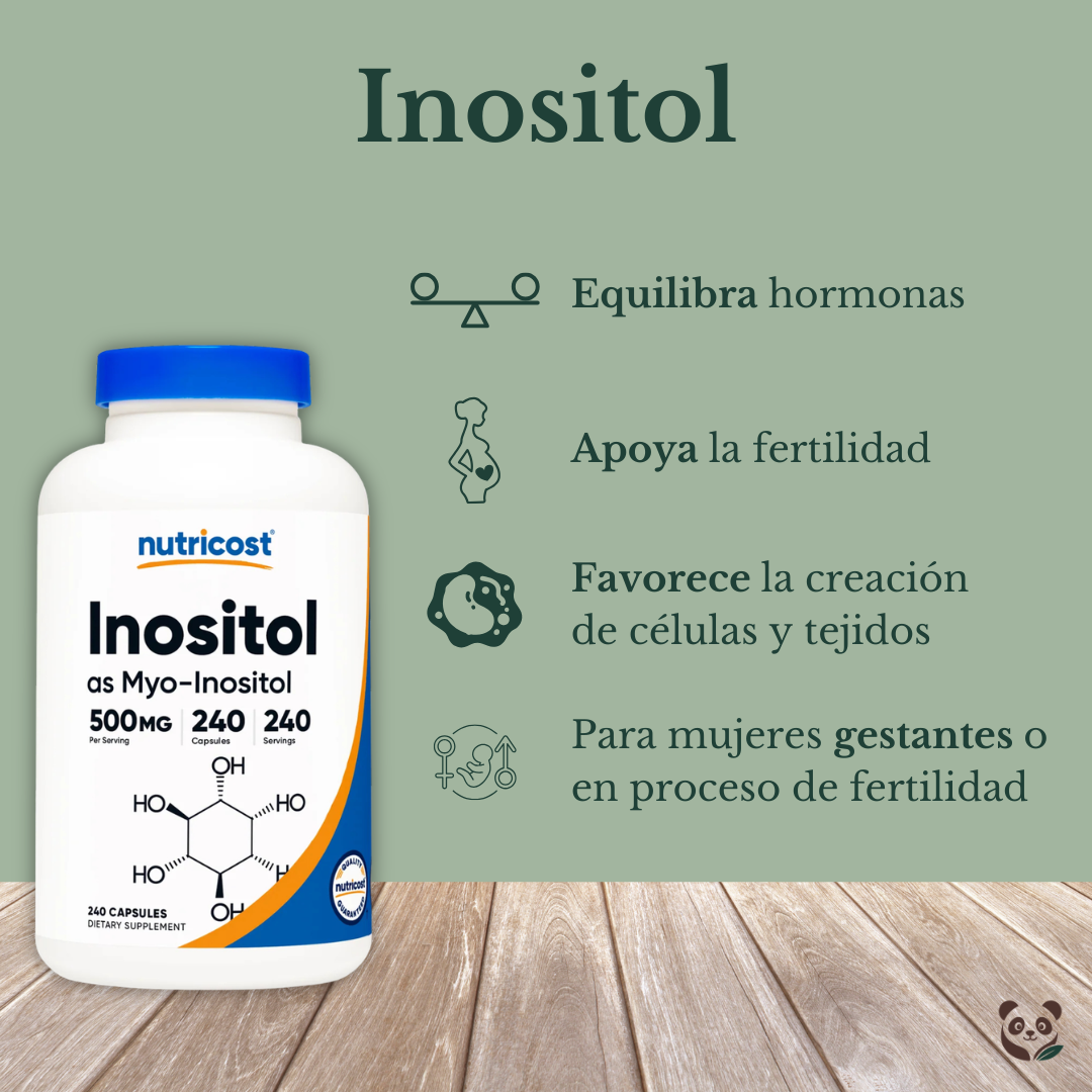 Inositol 500mg (Myo-Inositol) | Equilibrio hormonal y salud reproductiva Nutricost