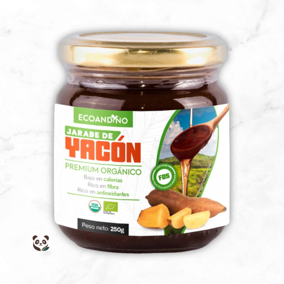 Jarabe de Yacón Orgánico Premium | Endulzante natural y prebiótico Ecoandino