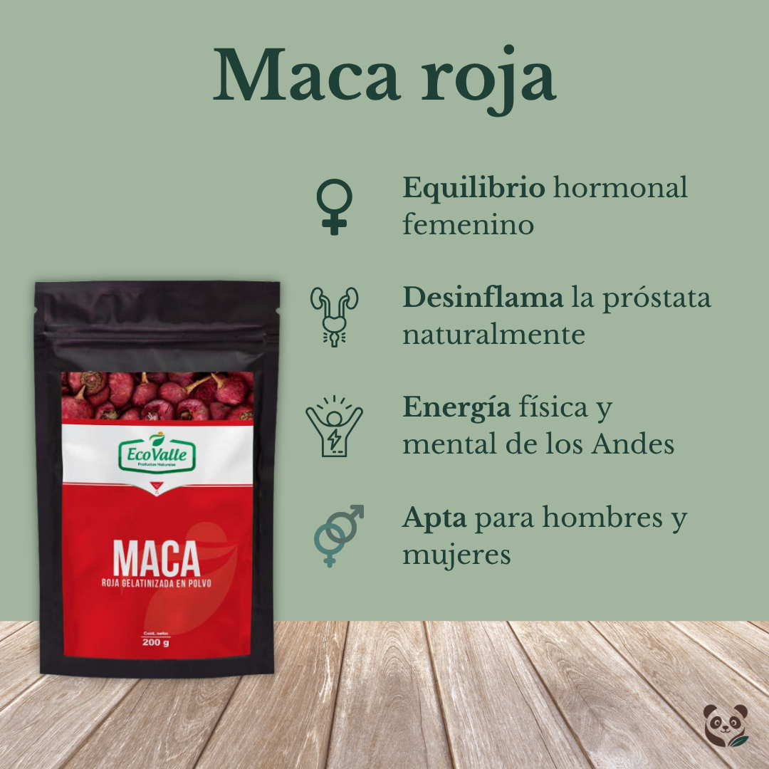 Maca Roja Gelatinizada | Vitalidad Femenina y Salud Prostática Natural EcoValle