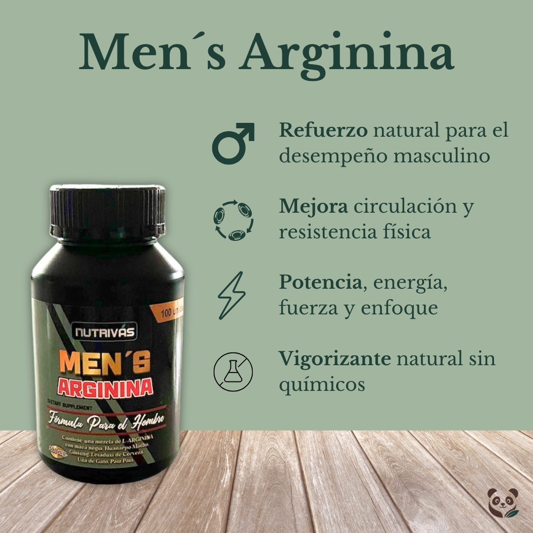 Men’s Arginina | Vitalidad masculina, energía y potencia natural Nutrivás