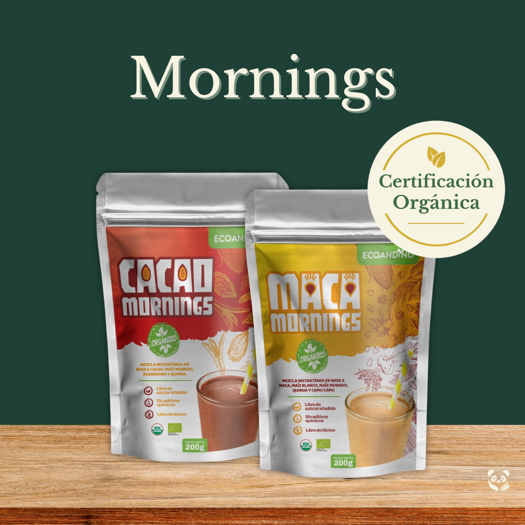 Mornings Orgánico | Mix instantáneo de superalimentos para comenzar tu día Ecoandino
