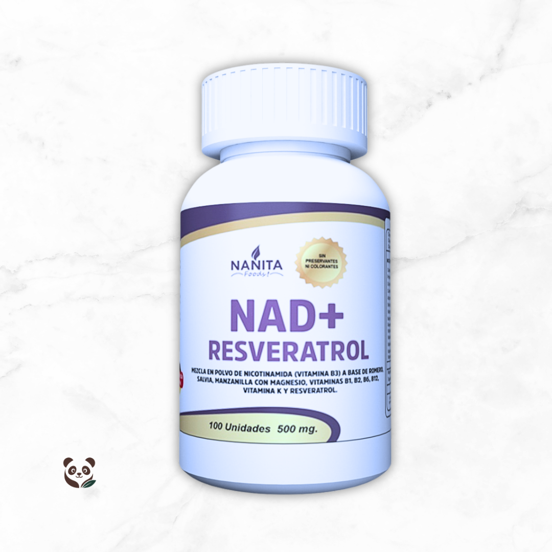 NAD + Resveratrol | Energía celular y longevidad activa desde dentro D' Nattive y Nanita Foods