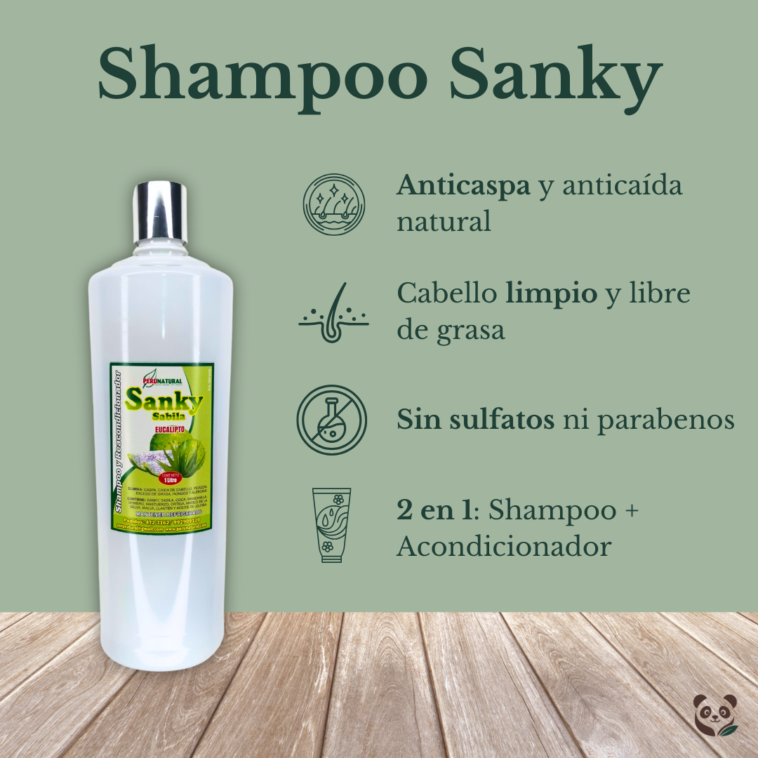 Shampoo Sanky | Limpieza capilar natural con hierbas andinas Peru Natural
