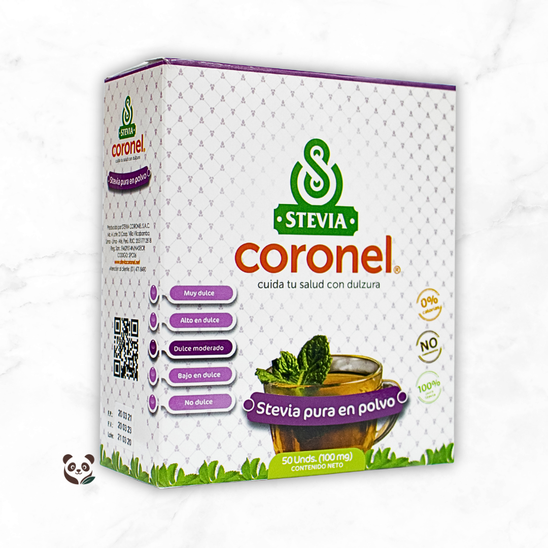 Stevia Pura | Endulzante natural sin calorías ni amargor Stevia Coronel
