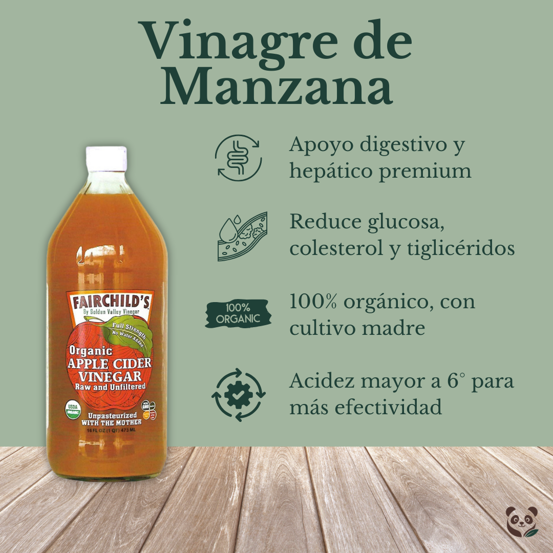 Vinagre de Manzana Orgánico | Digestión y depuración con certificación Fairchild's