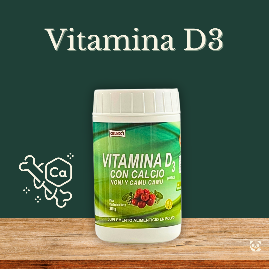 Vitamina D3 + Calcio | Huesos fuertes e inmunidad natural Oriundo's