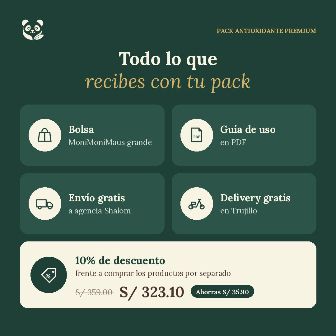 Pack Antioxidante Premium | 3 meses de protección celular y longevidad MoniMoniMaus