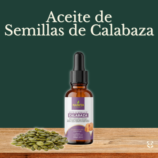 Aceite de Semilla de Calabaza Sublingual | Salud prostática y urinaria Nanita Foods