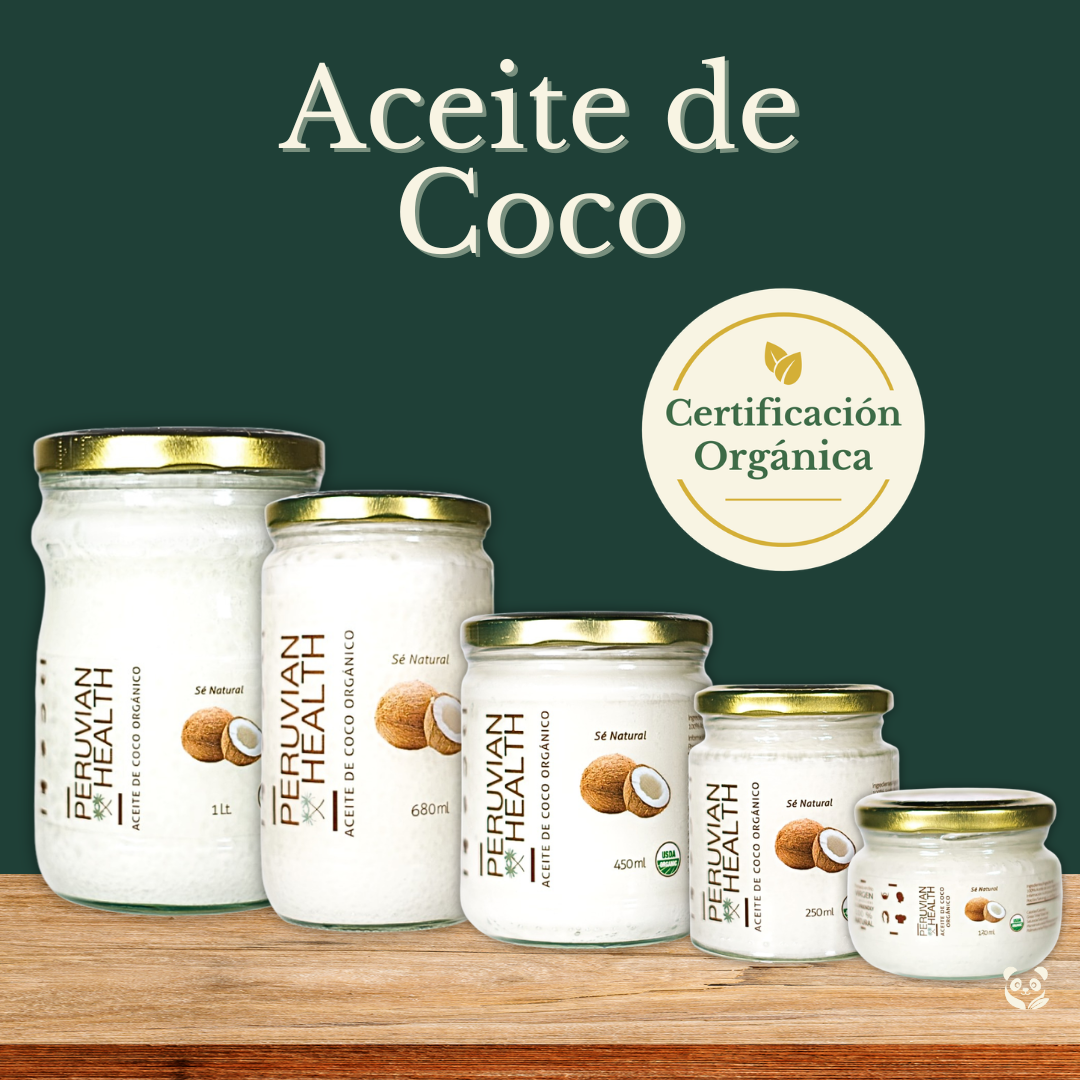Aceite de Coco Virgen Orgánico | Uso Cosmético y Comestible Peruvian Health