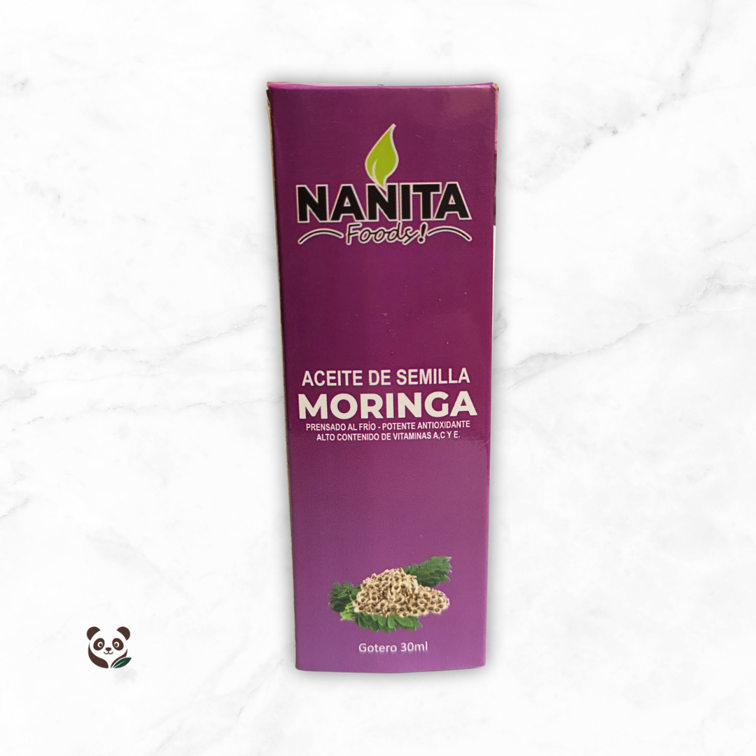 Aceite de Moringa | Antioxidante natural comestible y para la piel Nanita Foods