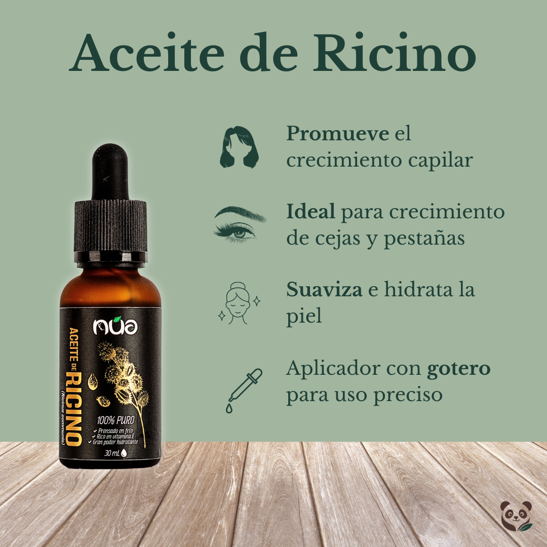 Aceite de Ricino | Nutrición para cabello, cejas y pestañas Nua