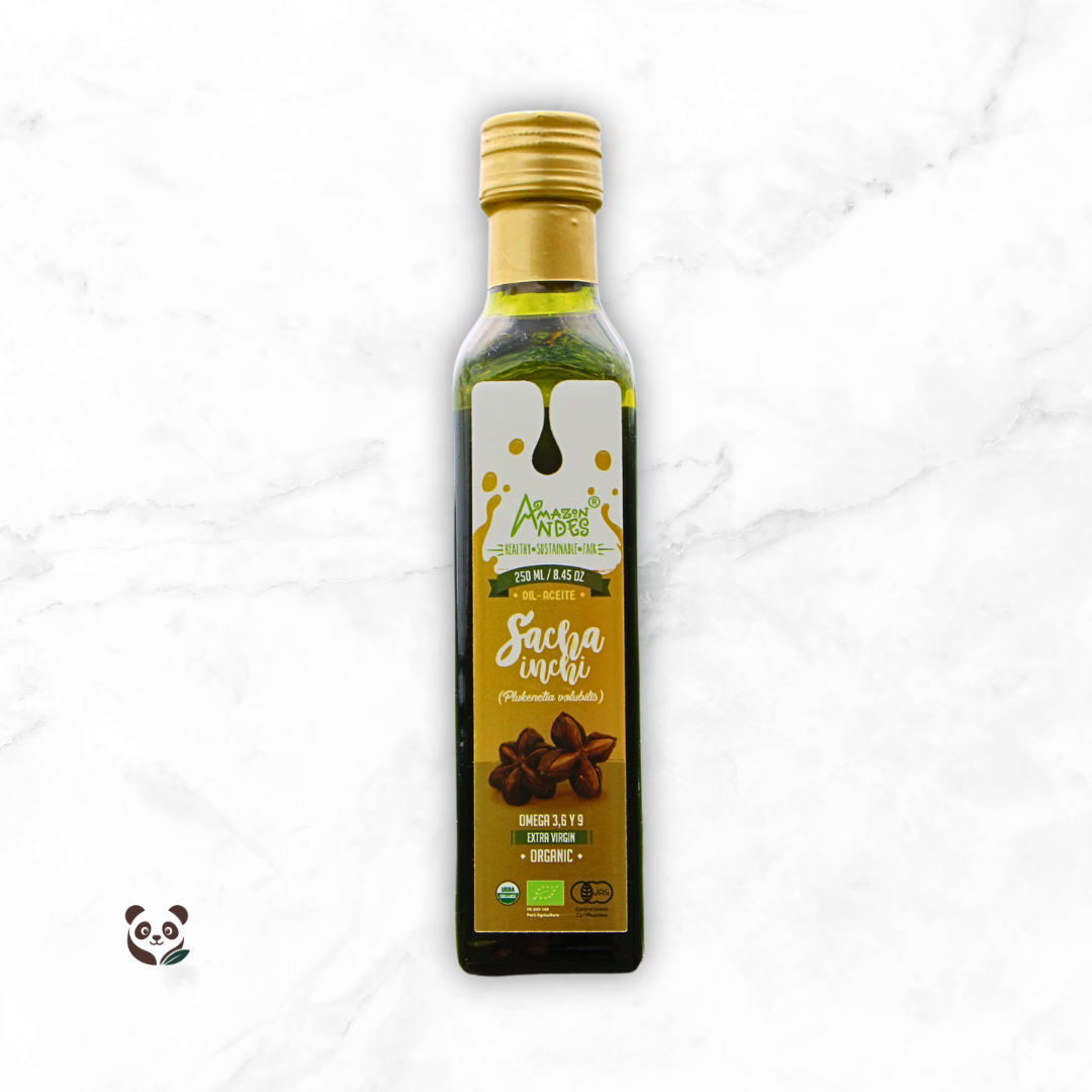 Aceite de Sacha Inchi Orgánico | Extra virgen prensado en frío Amazon Andes