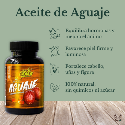 Aceite de Aguaje en Cápsulas | Equilibrio hormonal y belleza natural Energy Green