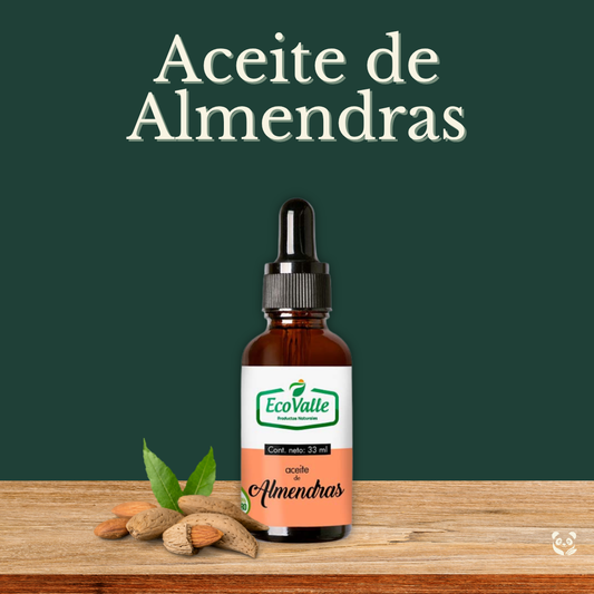 Aceite de Almendras Puro | Uso interno y externo | Frasco con gotero EcoValle