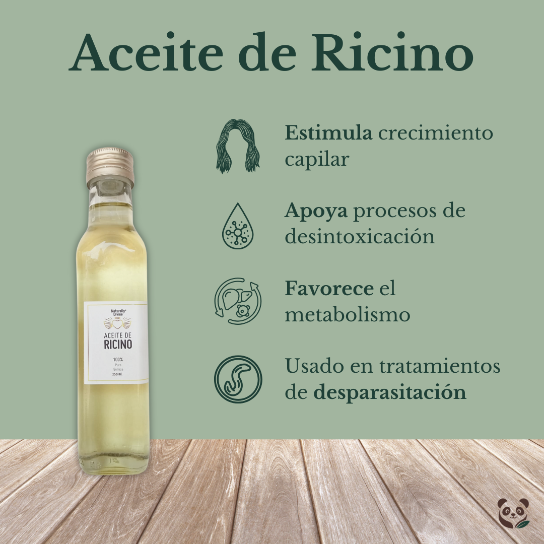 Aceite de Ricino | Fortalece cabello, cejas y bienestar digestivo Naturally Divine