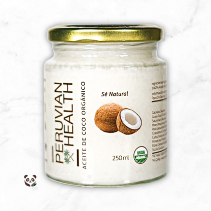 Aceite de Coco Virgen Orgánico | Uso Cosmético y Comestible Peruvian Health