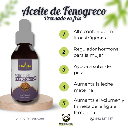 Aceite de Fenogreco (alholva) Nutrivás