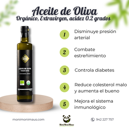 Aceite de Oliva orgánico 0.2 grados Fundo Verde