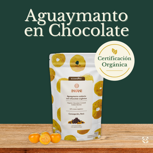 Aguaymanto en Chocolate Orgánico | Snack saludable y funcional Ecoandino