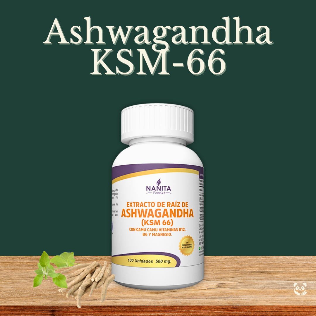 Ashwagandha KSM-66 en cápsulas | Enfoque y calma natural Nanita Foods