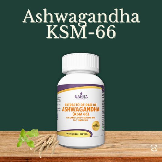 Ashwagandha KSM-66 en cápsulas | Enfoque y calma natural Nanita Foods